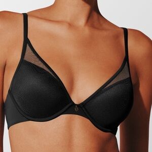 ThirdLove 24/7 Classic Uplift Plunge Bra Purple Mesh Trim 36C‎ 1/2